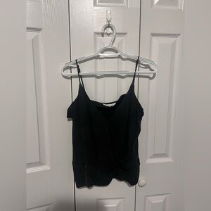 FRAME Denim Asymmetrical Tank Black Large